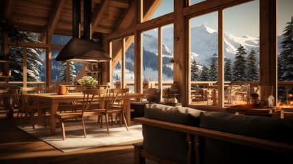 A photo of a Chalet in Soft Natural Light