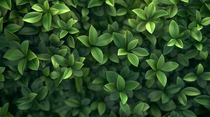Cartoony solid green background that is zoomed, tiny leaves of a tree, abstract - obrazy, fototapety, plakaty
