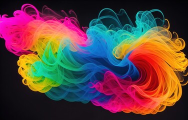 A colorful, swirling mass of liquid.