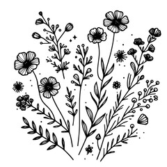 Wildflowers illustration 