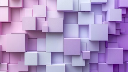 visualization of soft-edged squares in pastel lavender, gently fading into a white background.