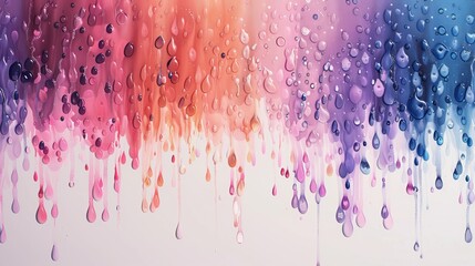 pastel rain shower, with abstract droplets descending at varying opacities. - obrazy, fototapety, plakaty