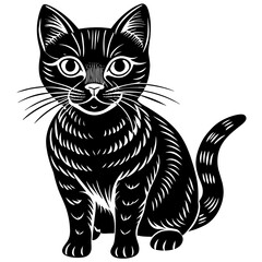 cat silhouette vector illustration svg file