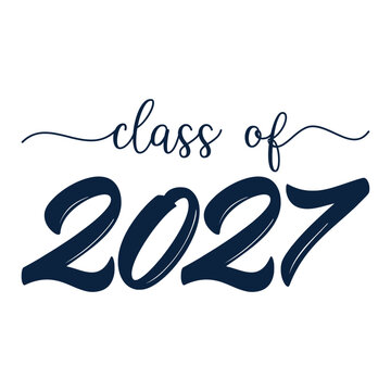 Class of 2027 typography design vector. Text for design, congratulation event, T-shirt, party, high school or college graduate. Editable class of 2027 typography design
