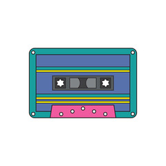Kids drawing cartoon Vector illustration cassette tape icon Isolated on White