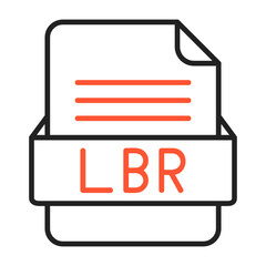 LBR File Format Vector Icon Design