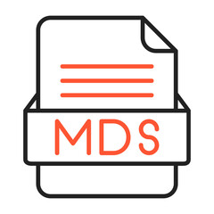 MDS File Format Vector Icon Design