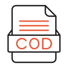 COD File Format Vector Icon Design