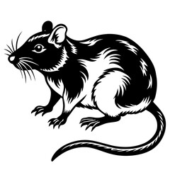 rat silhouette vector illustration svg file