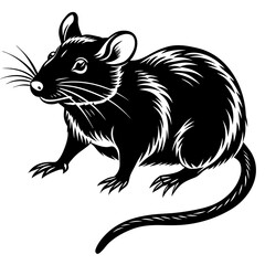 rat silhouette vector illustration svg file