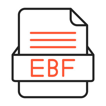 EBF File Format Vector Icon Design