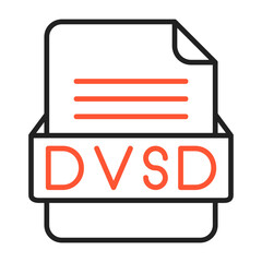 DVSD File Format Vector Icon Design