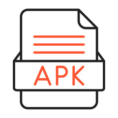 APK File Format Vector Icon Design