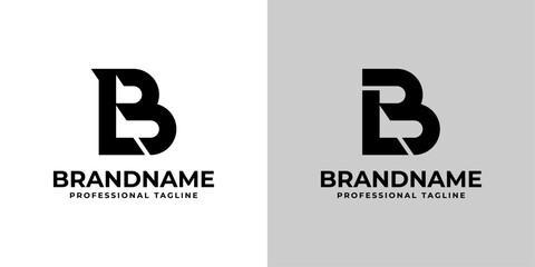 Letters LB or BL Monogram Logo, suitable for business with LB or BL initials