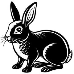 rabbit silhouette vector illustration svg file