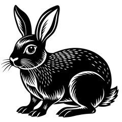 rabbit silhouette vector illustration svg file