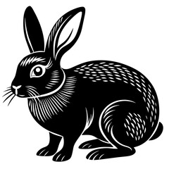 Fototapeta premium rabbit silhouette vector illustration svg file