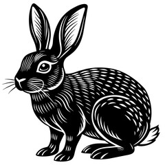 rabbit silhouette vector illustration svg file