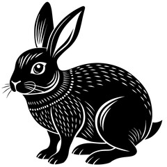 rabbit silhouette vector illustration svg file