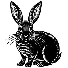 rabbit silhouette vector illustration svg file