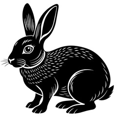 rabbit silhouette vector illustration svg file