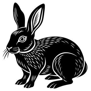 recommend clip art: rabbit silhouette vector illustration svg file
