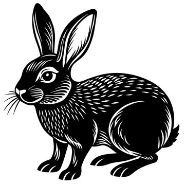 recommend clip art: rabbit silhouette vector illustration svg file