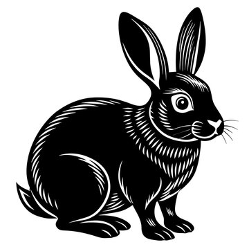 recommend clip art: rabbit silhouette vector illustration svg file