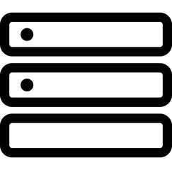 Big data official website black outline icon pack