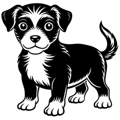 baby dog silhouette vector illustration svg file