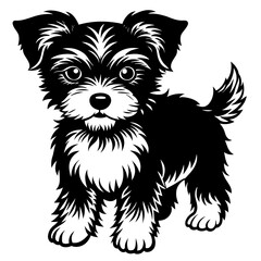 baby dog silhouette vector illustration svg file