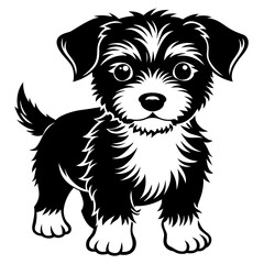 baby dog silhouette vector illustration svg file