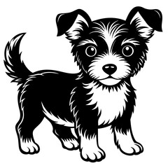 baby dog silhouette vector illustration svg file