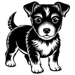 baby dog silhouette vector illustration svg file
