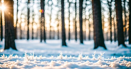 Winter Scene in the Woods.