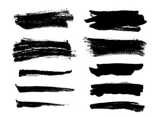 Brush strokes vector. Rectangular painted objects - 777728307