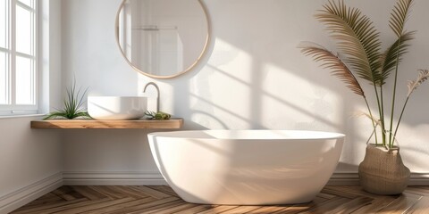 minimalist bathroom interior Generative AI