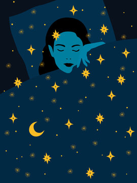 Woman sleeping comfortably