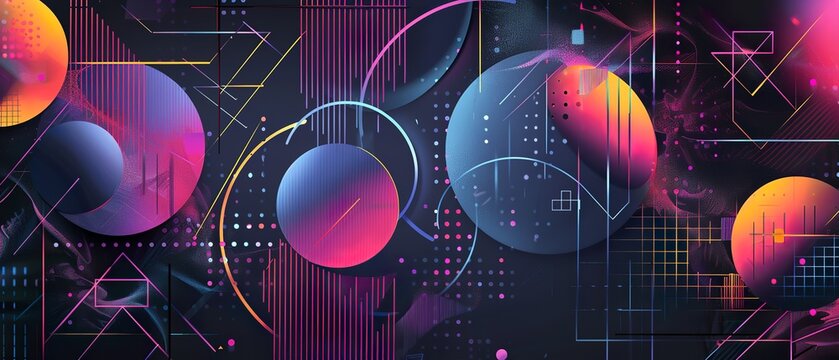 creative banner for behance with geometric patterns