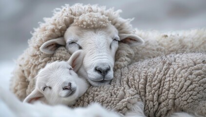 Obraz premium sheep and lamb