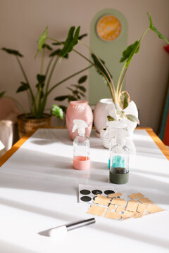 Glass Cleaning dispensers at table