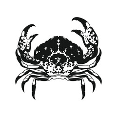 Crab Silhouette - vector character mascot