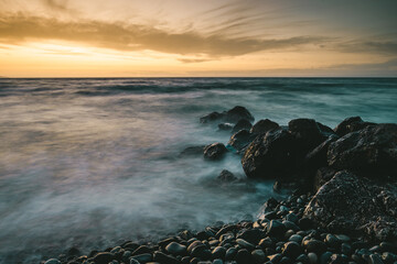 Sunset evening landscape sea photo , Beautiful, amazing sunset 2