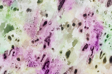 Green and purple pattern watercolor art