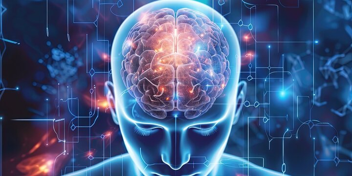 Human brain intelligence unlimited possibilities human abstraction background