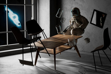 Astronaut in zero gravity