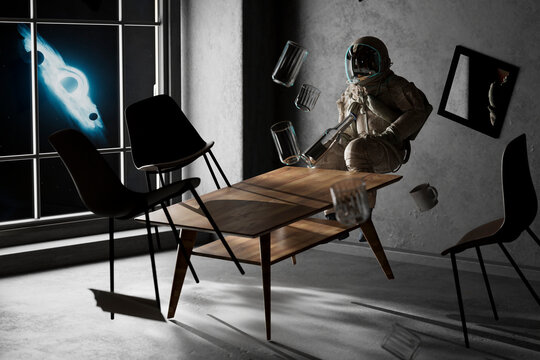 Astronaut in zero gravity