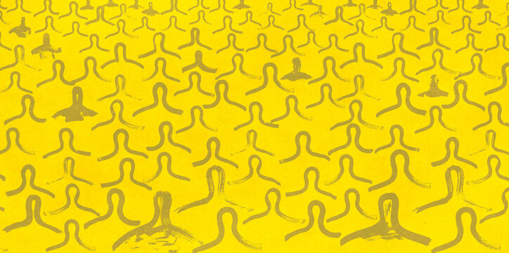 Minimalist Illustration of a crowd