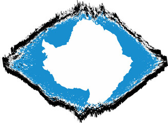 Antarctica Flag Abstract Shape