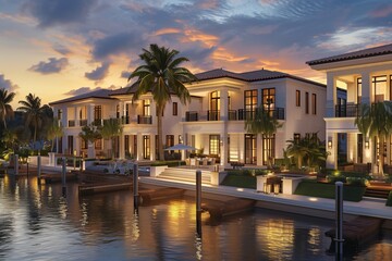 Luxury Waterfront Townhome with Private Docks and Panoramic Views